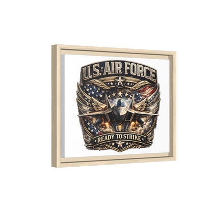 U.S. Air Force Framed Canvas Print – "Ready to Strike" Military Wall Art