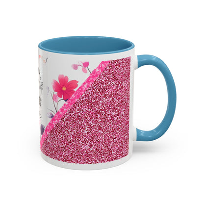 Mom Forever Coffee Mug — "Where Love Always Shines and Truly Never Ends" Floral Accent