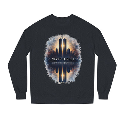 Never Forget Memorial Sweatshirt — 9/11 Tribute Crewneck