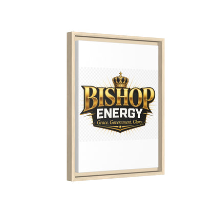 Framed Canvas Art - "Bishop Energy" Gold Crown Logo (Matte)
