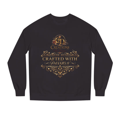 Crewneck Sweatshirt — “Crafted With Passion” Elegant Logo Pullover