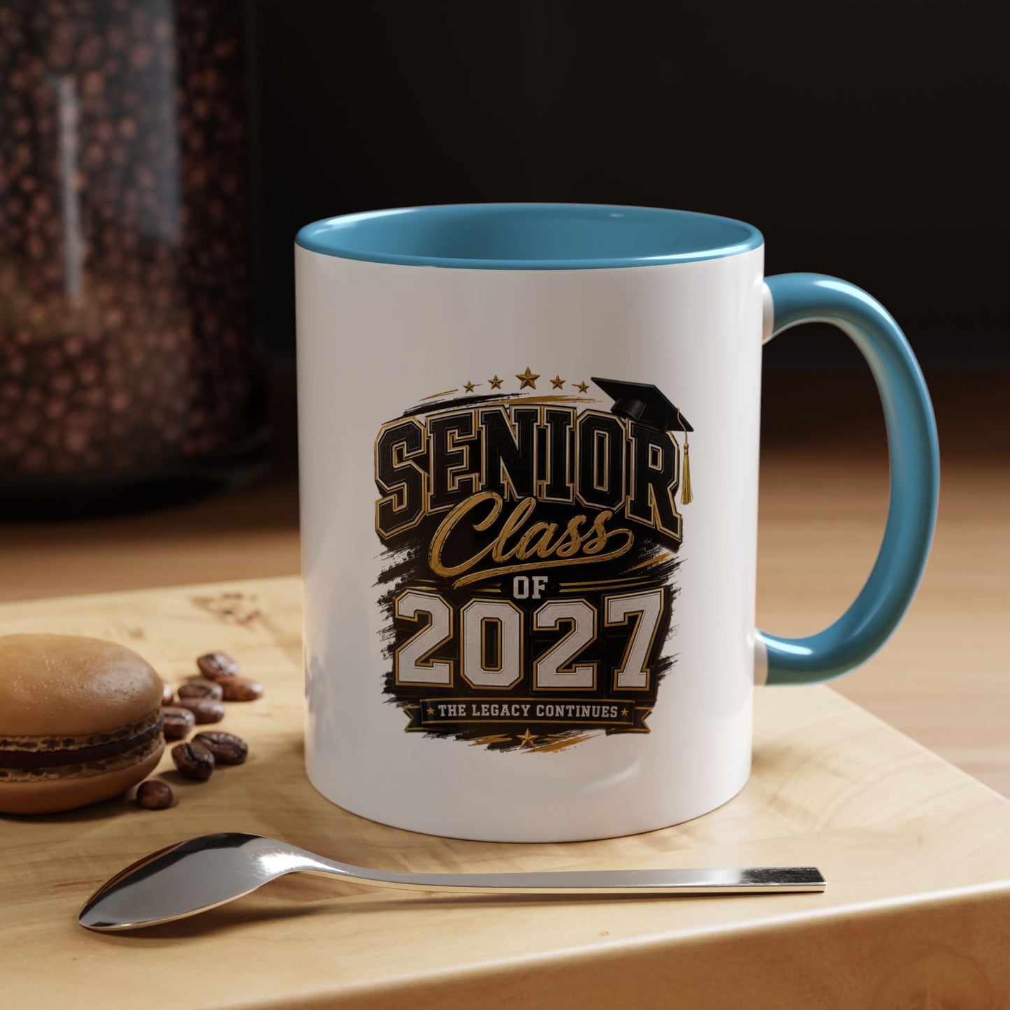 Senior Class of 2027 Accent Coffee Mug — Graduation Gift