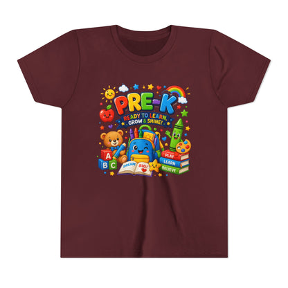 Pre-K Ready To Learn Kids T-Shirt — Colorful Preschool Back-to-School Tee
