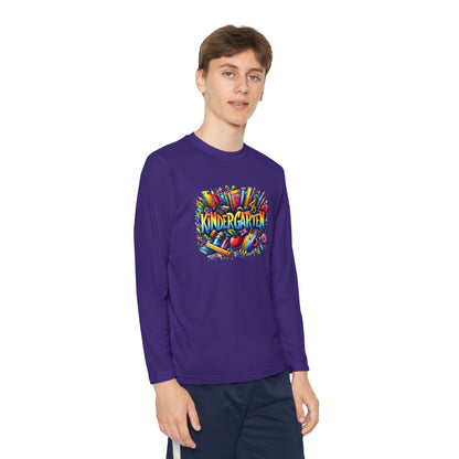 Kindergarten Crayons Youth Long Sleeve Tee