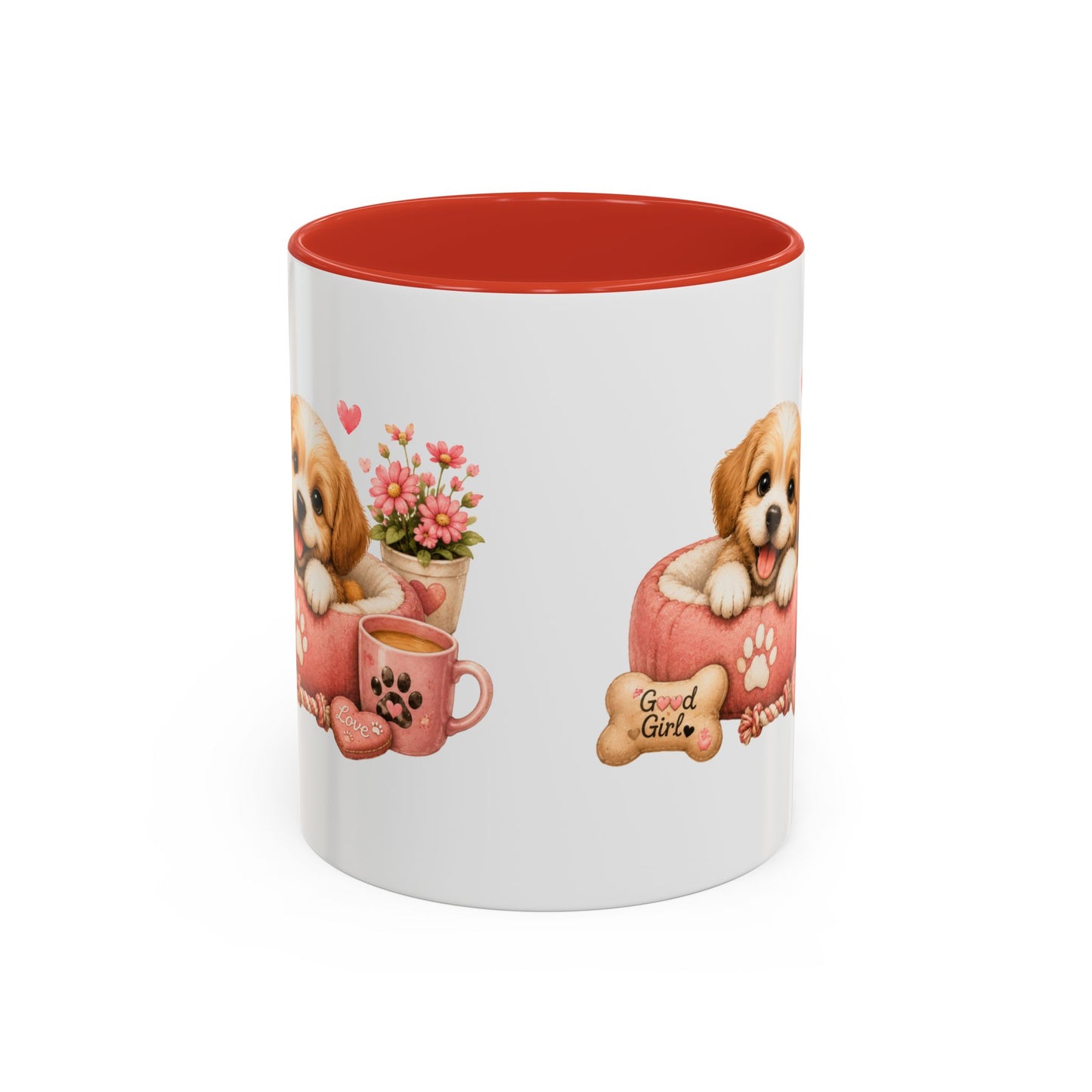 Cute Puppy Coffee Mug — Adorable 'Good Girl' Dog Design, Accent 11/15oz
