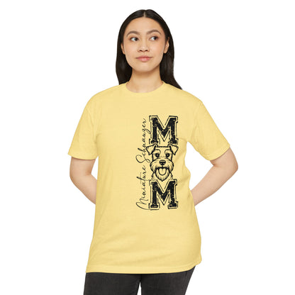 MOM Schnauzer Vertical Graphic T-Shirt — Funny Dog Mom Tee