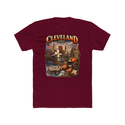 Cleveland Ohio Vintage Football Cityscape T-Shirt