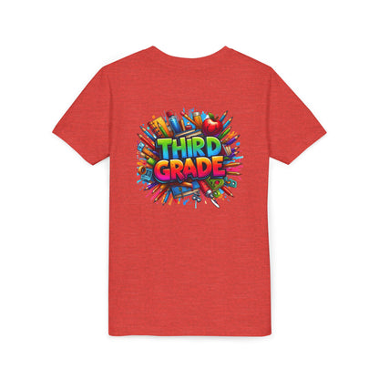 Third Grade Kids' T-Shirt – Colorful School Supplies Back-to-School Tee