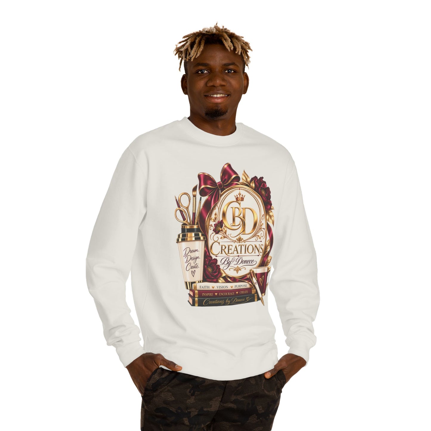 Creations by Damaris Graphic Sweatshirt — Cozy Artist Logo Crewneck