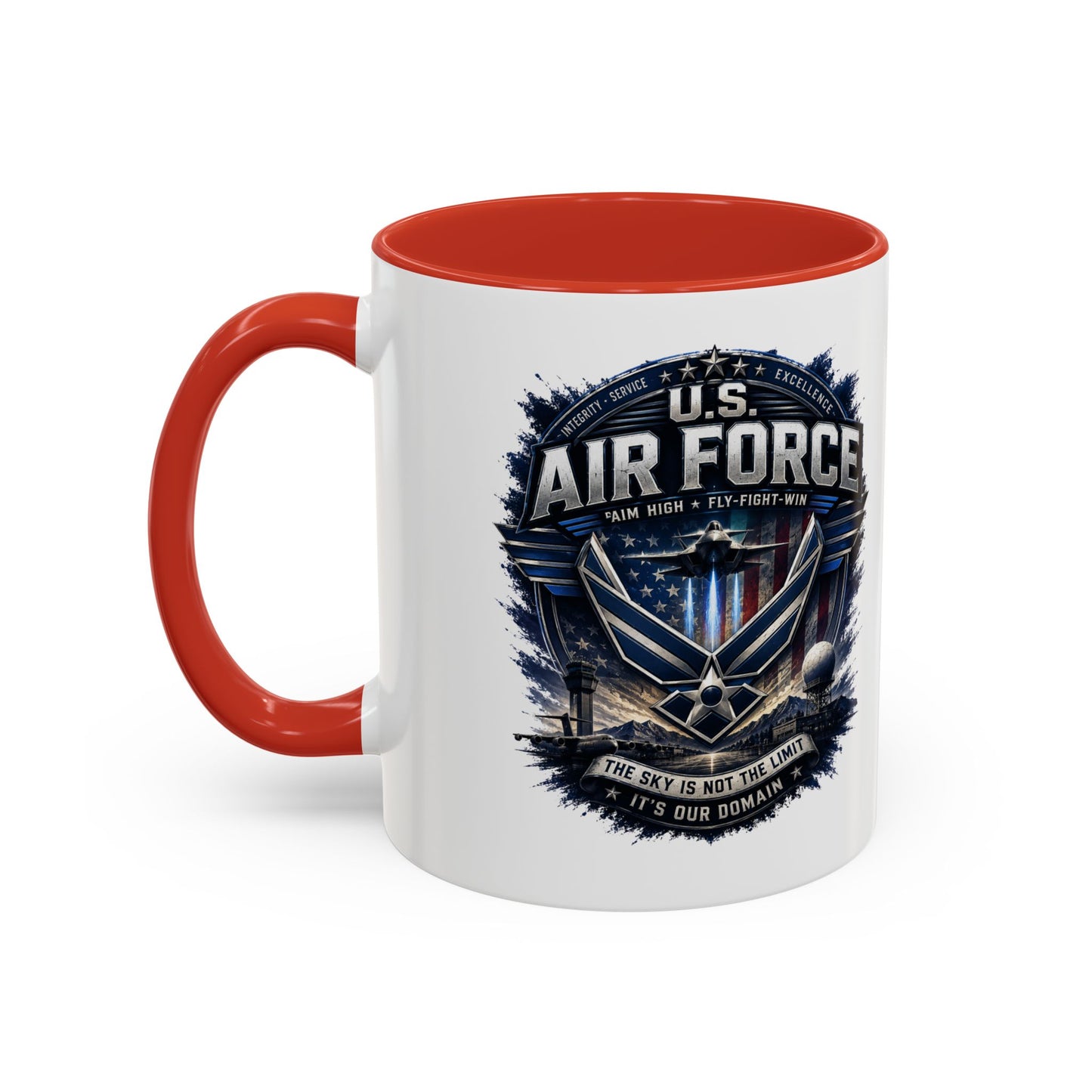 U.S. Air Force Accent Coffee Mug — Military Emblem 11/15oz