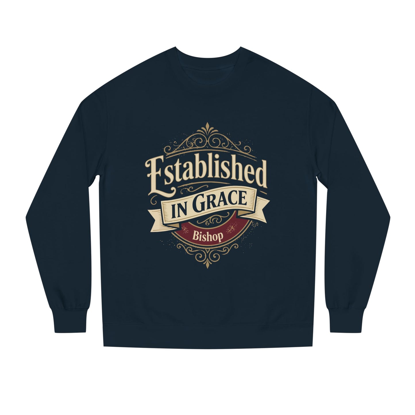 Established in Grace Sweatshirt — 'Established in Grace' Vintage Faith Crewneck