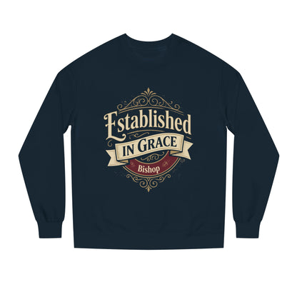 Established in Grace Sweatshirt — 'Established in Grace' Vintage Faith Crewneck