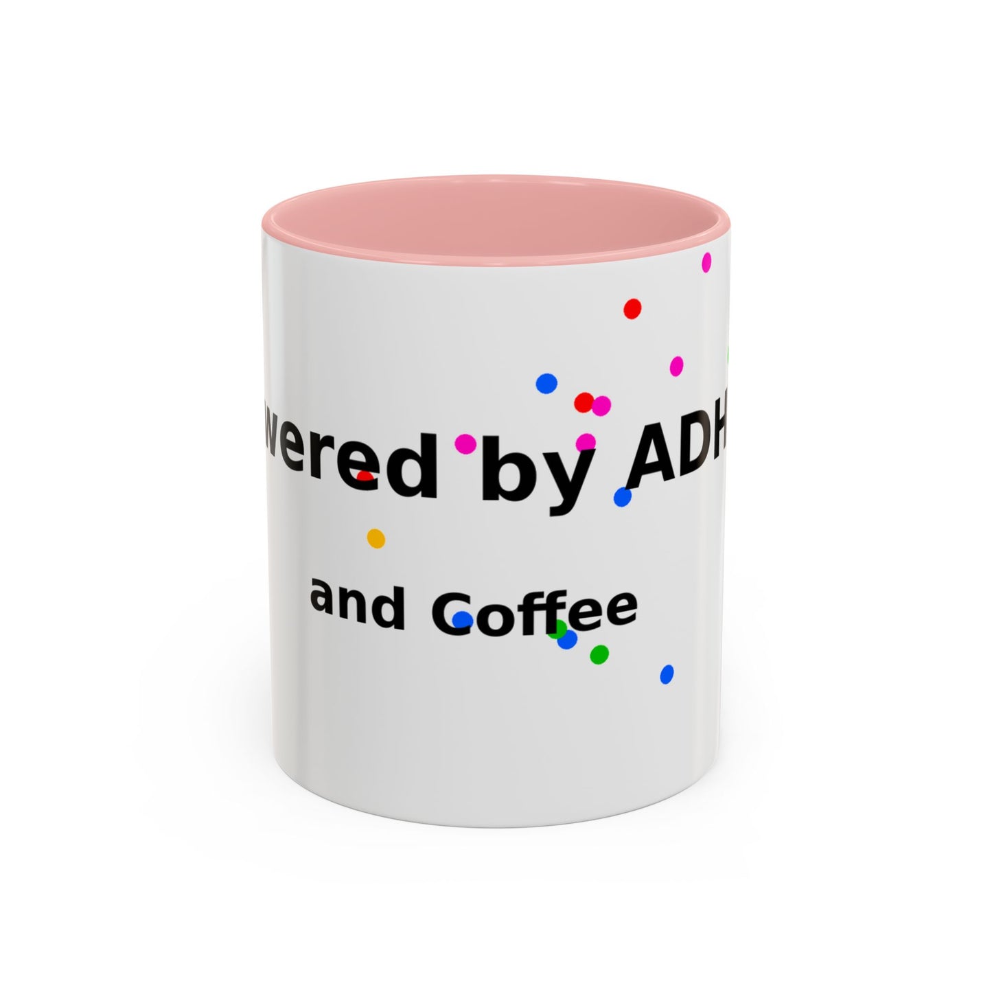 ADHD and Coffee Accent Mug — Funny Neurodivergent Travel Coffee Cup