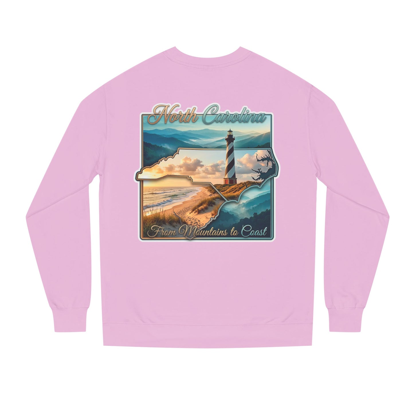 North Carolina Lighthouse Sweatshirt — From Mountains to Coast Scenic Crewneck