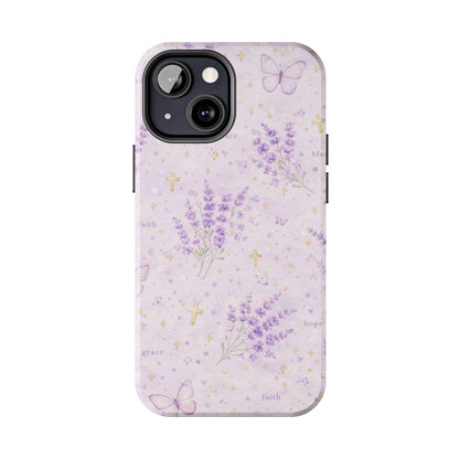 Faith Grace Blessed Phone Case | Christian Floral iPhone Case