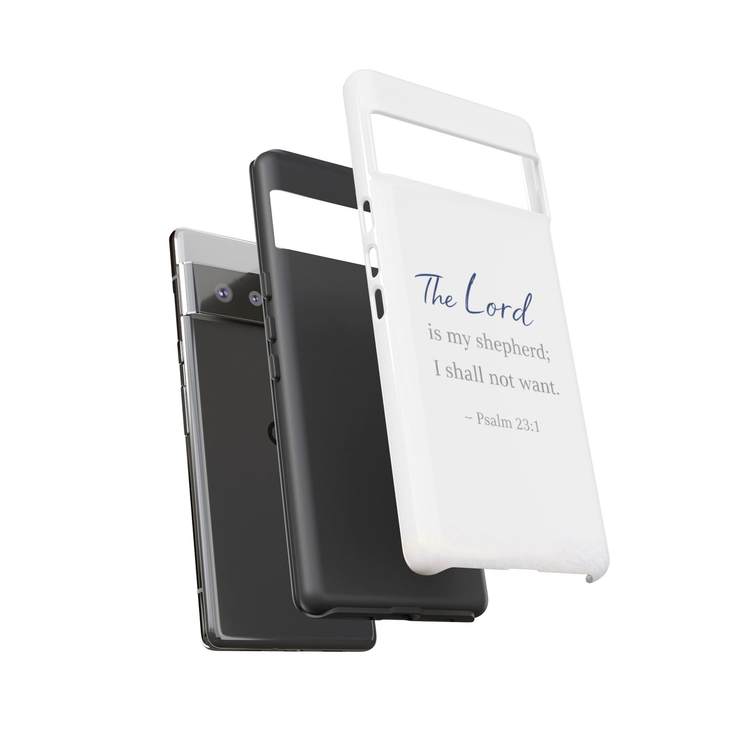 Psalm 23:1 Phone Case — "The Lord is my shepherd; I shall not want" Christian Protective Cover