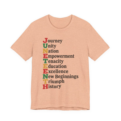 Juneteenth Acrostic T-Shirt — Journey, Unity, Empowerment Tee