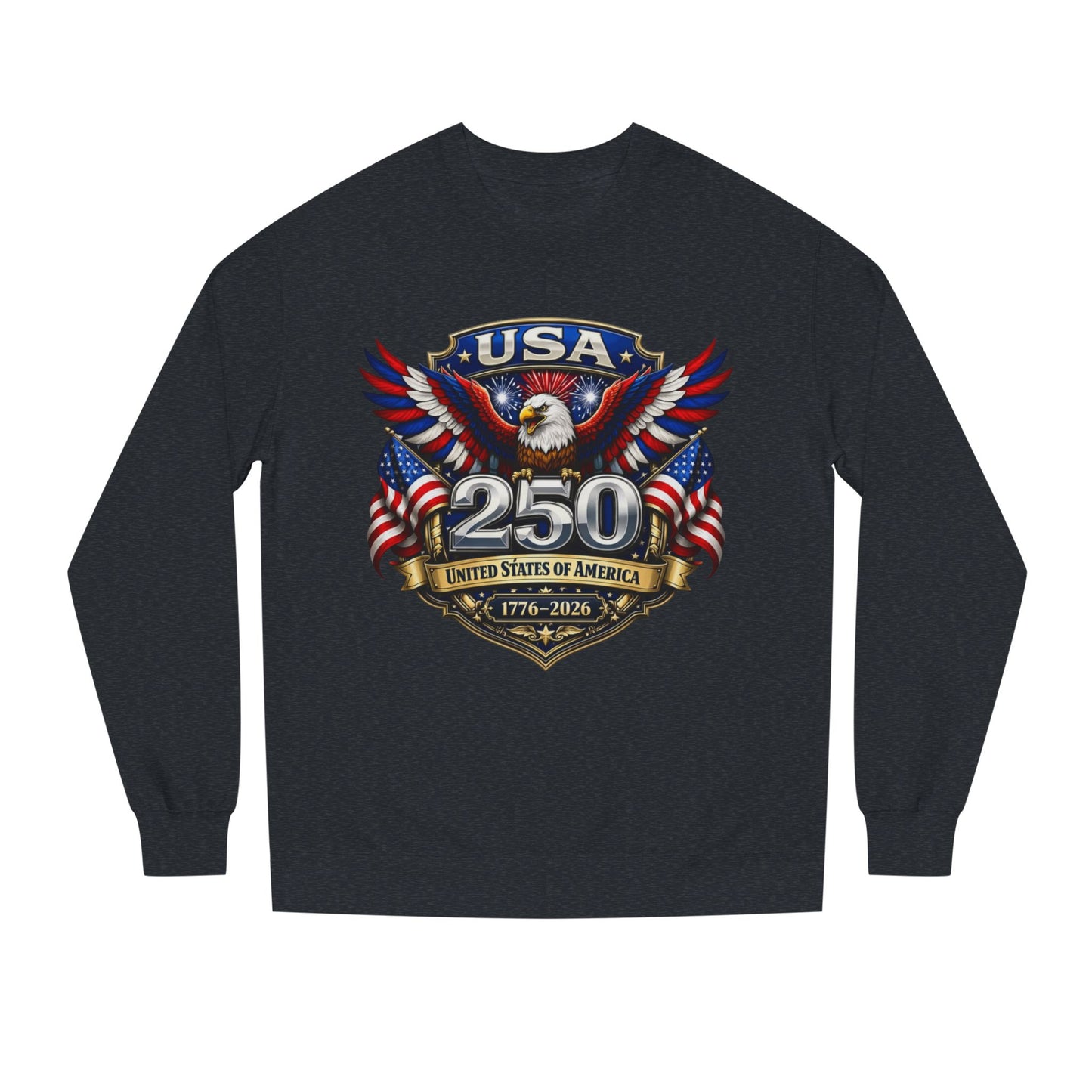 USA 250th Anniversary Eagle Sweatshirt — 1776-2026 Patriotic Crewneck