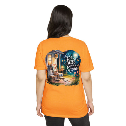 Be Still and Know T-Shirt — Cozy Porch & Moonlight Faith Tee