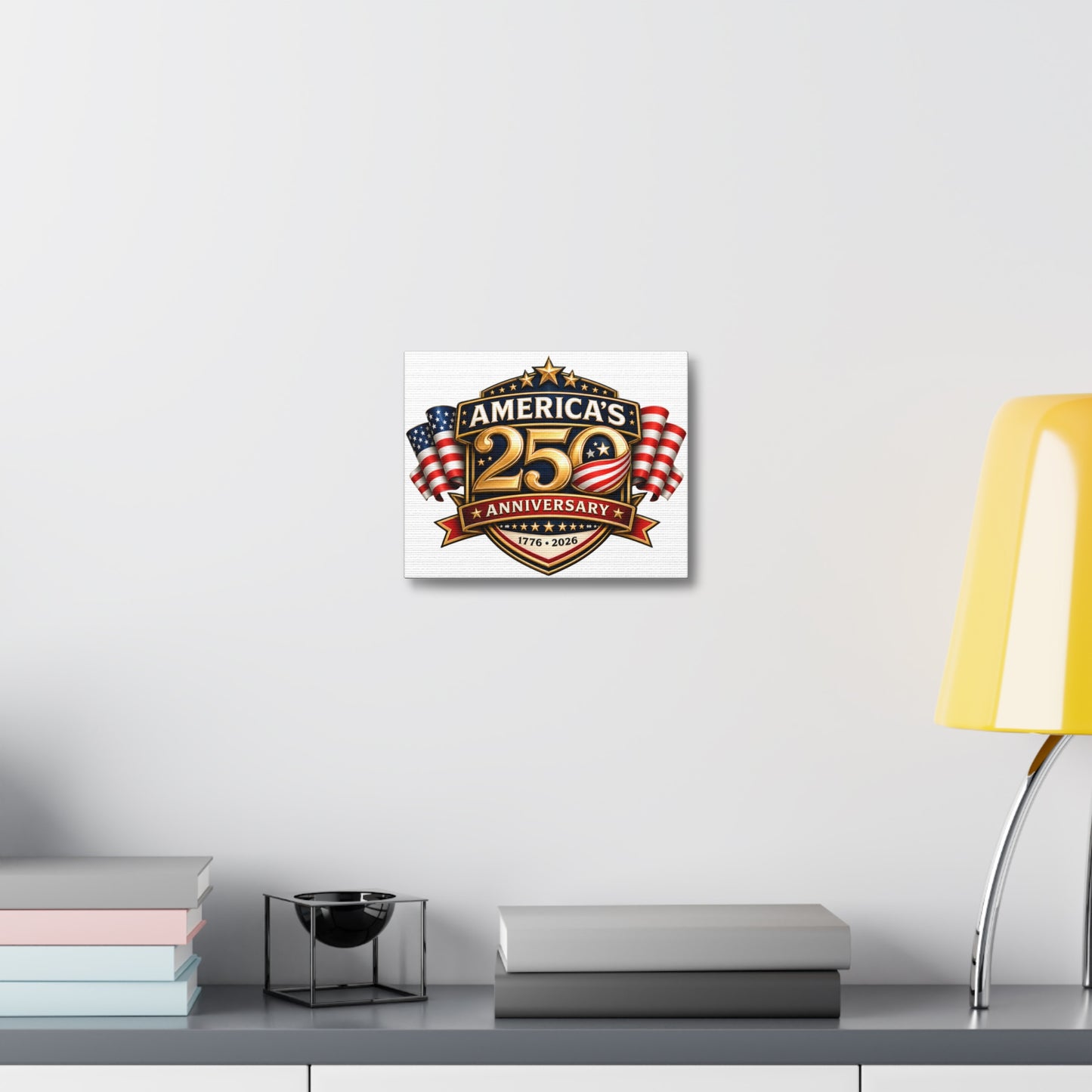 America’s 250th Anniversary Stretched Canvas – 1776–2026 Patriotic Wall Art