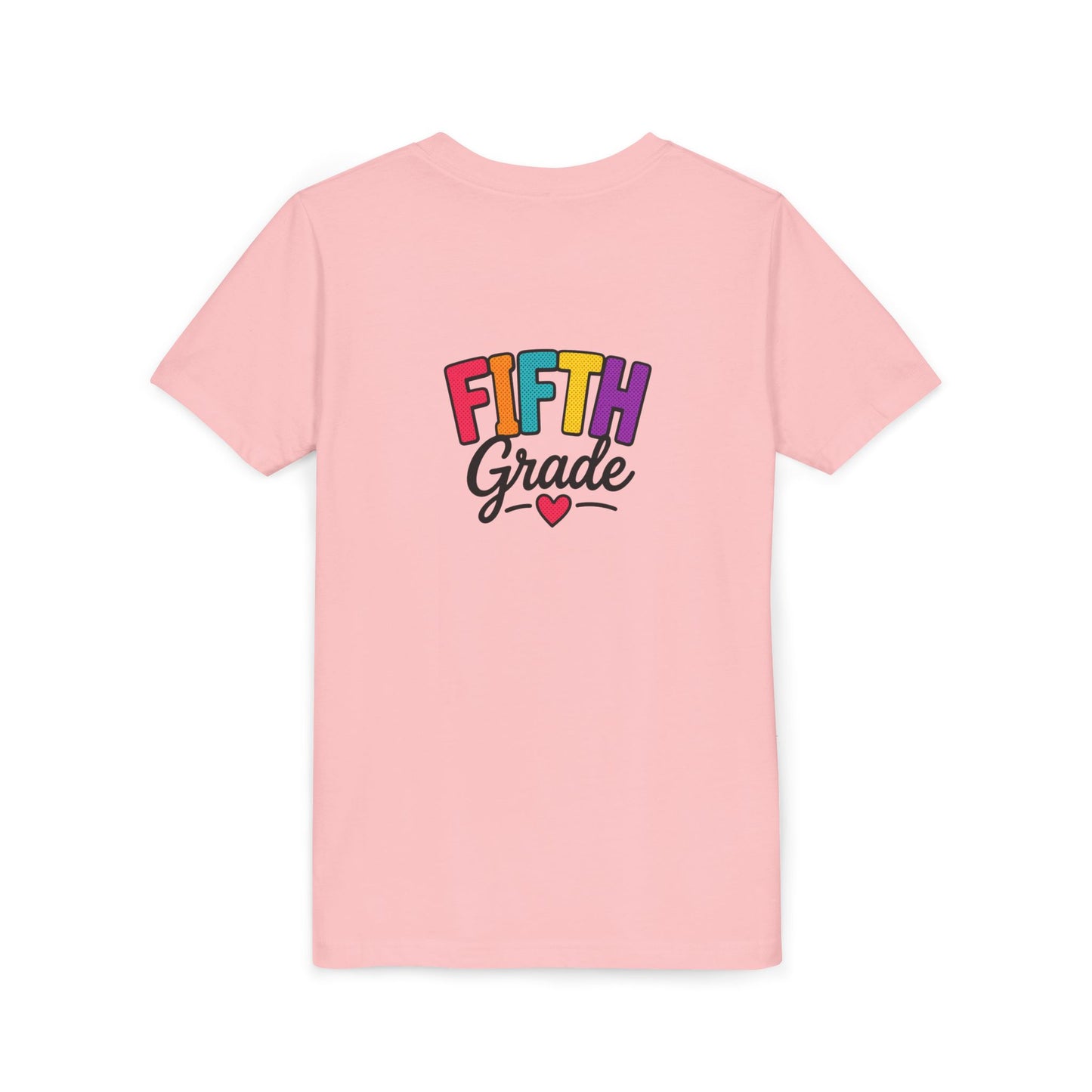 Fifth Grade Kids T‑Shirt – Colorful Back-to-School Tee with Heart