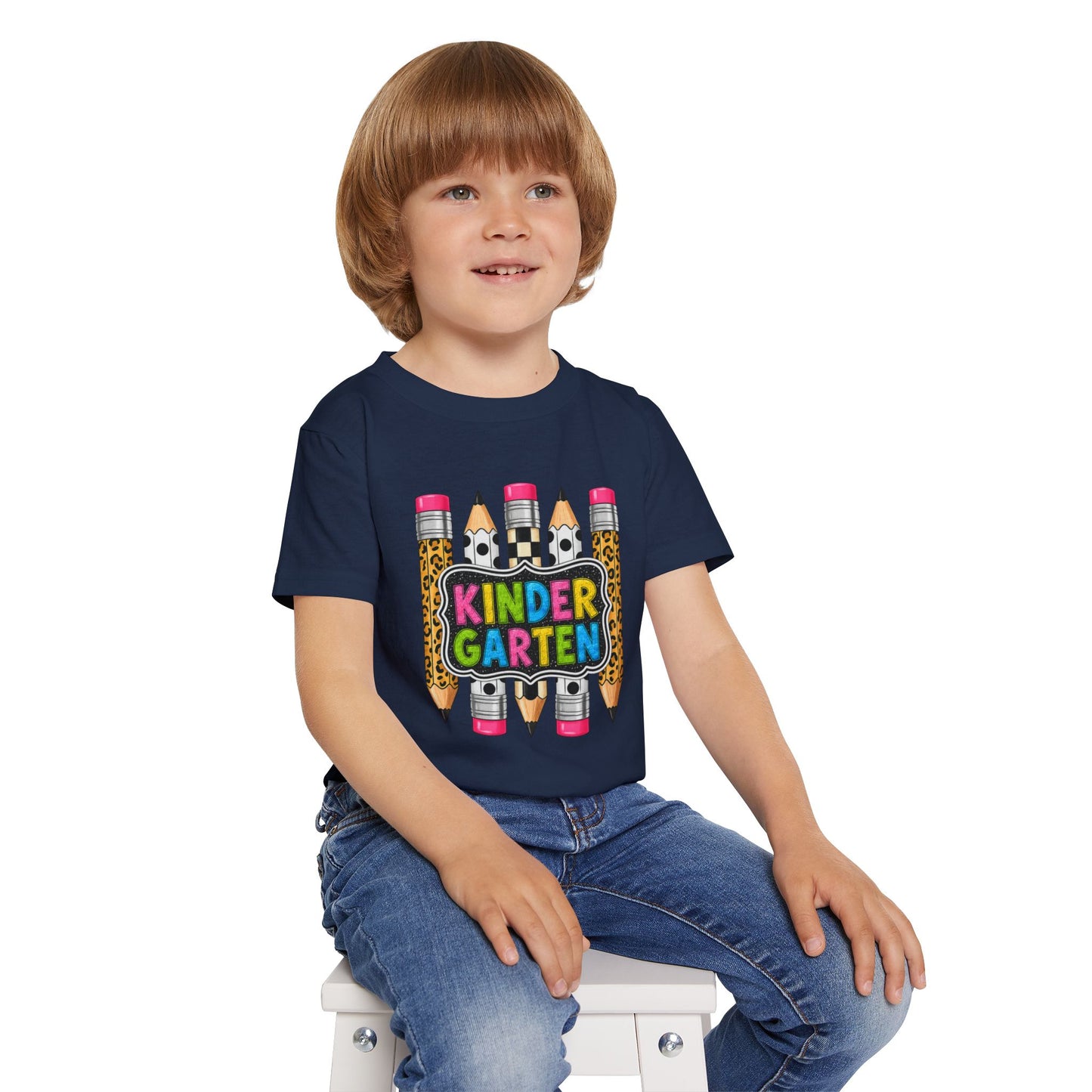 Kindergarten Pencils Toddler T-Shirt — Colorful Back-to-School Tee