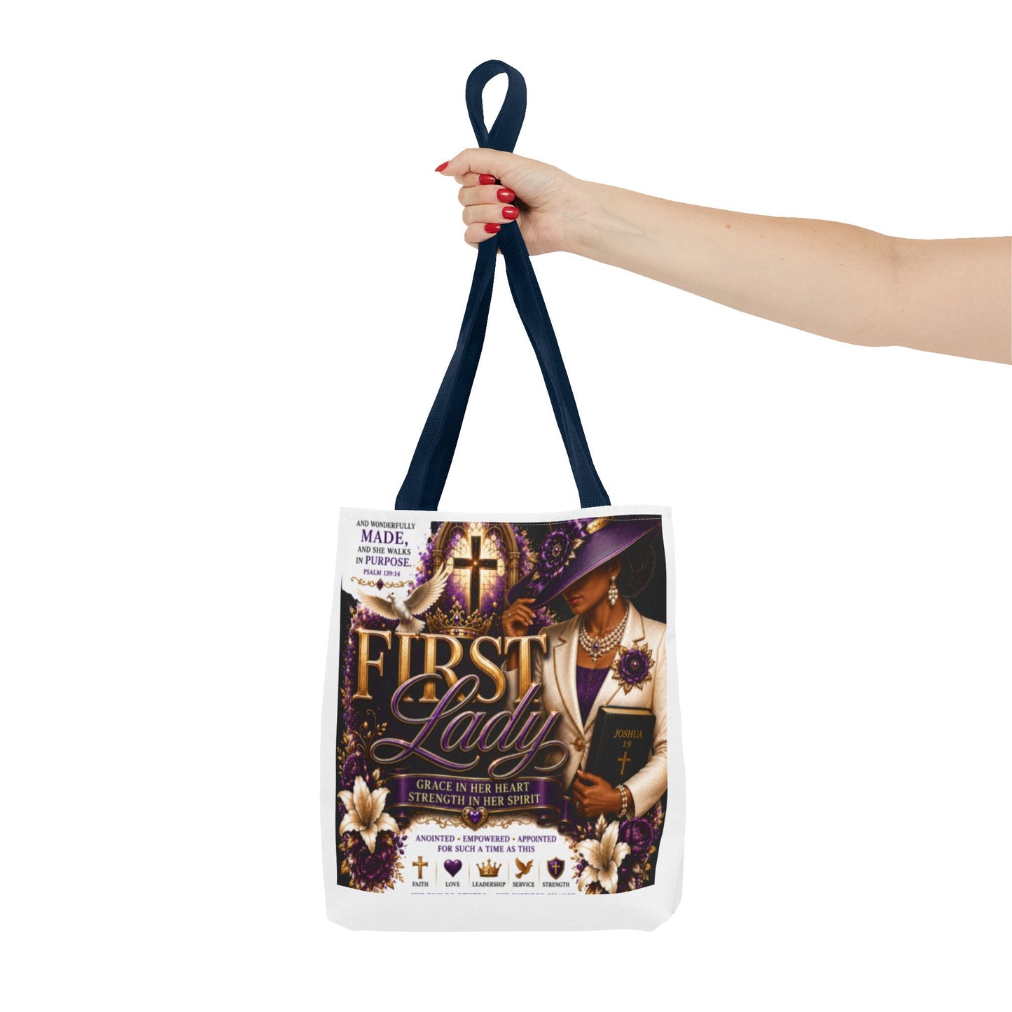 First Lady Christian Tote Bag – Faithful Grace Inspirational Church Purse