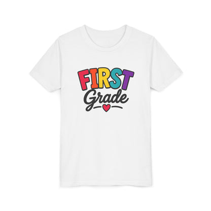 First Grade Youth T‑Shirt — Colorful Back-to-School Tee