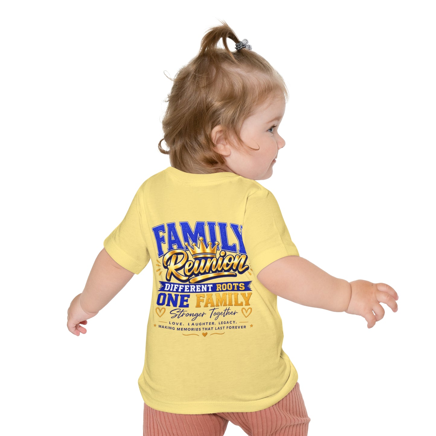Family Reunion Baby T-Shirt — “Different Roots One Family” Infant Tee