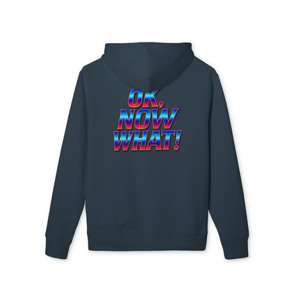 OK. Now What! Hoodie — Retro 3D Text Graphic Pullover