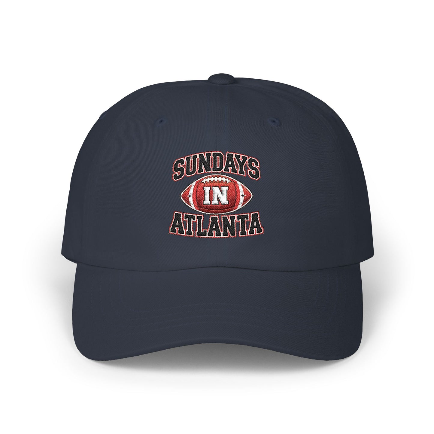 Sundays in Atlanta Dad Cap — Vintage Football Script Hat