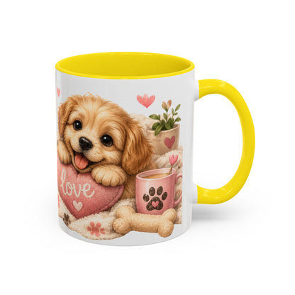 Cute Dog Lover Coffee Mug — "Life is Better With a Dog" Accent Mug (11/15oz)