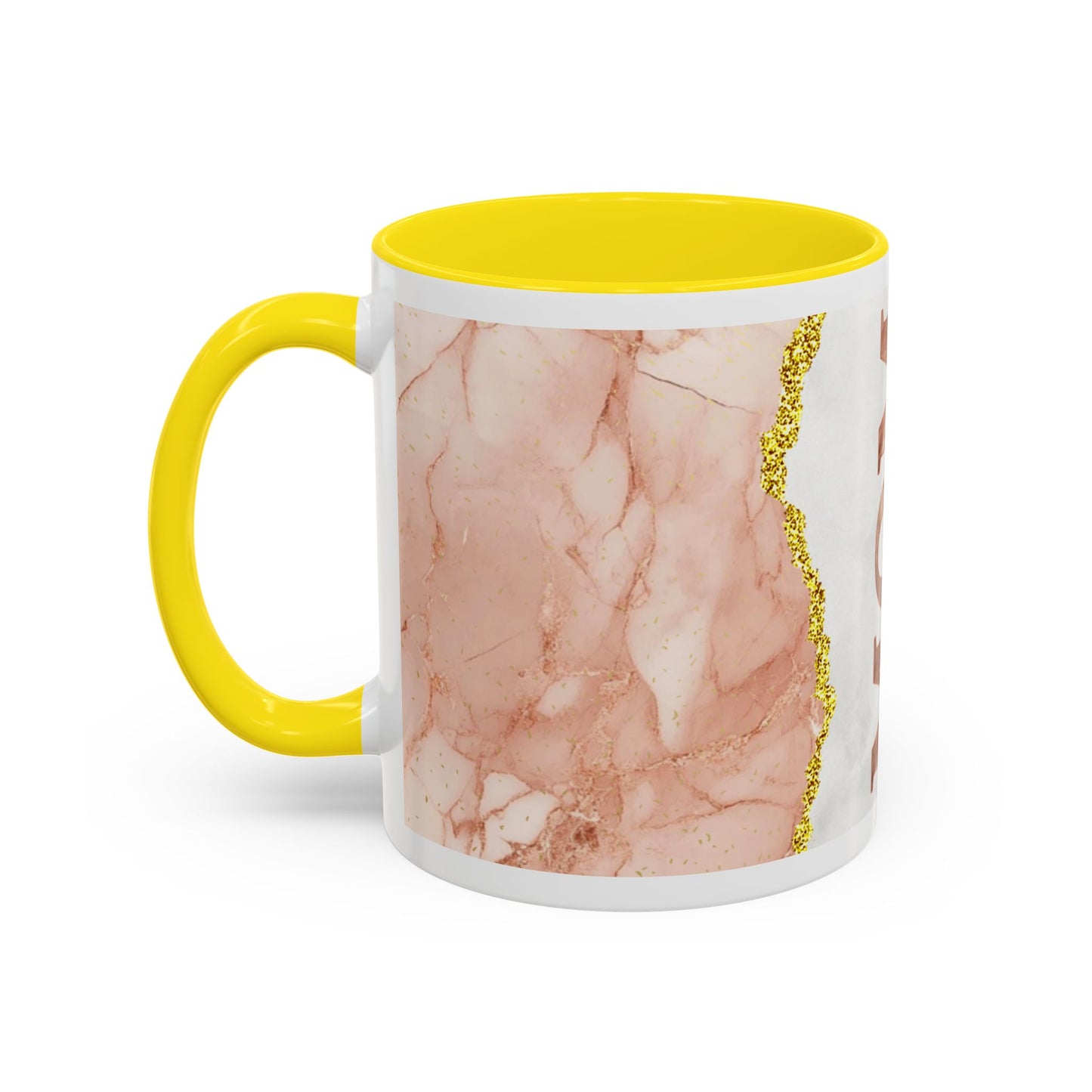 Mom Marble Accent Coffee Mug — Rose Gold & Gold Vein 11/15oz Gift