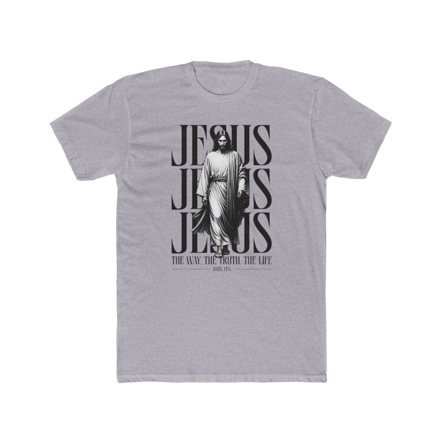 Jesus Typography Graphic Tee — "The Way The Truth The Life" Christian T‑Shirt