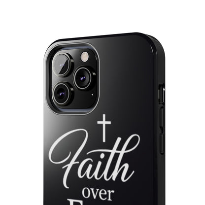 Faith Over Fear Tough Phone Case — Inspirational Christian Cross Phone Cover