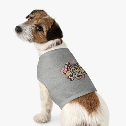 Pet Tank Top — "Mom's Little Shadow" Cute Paw Print Dog Tank