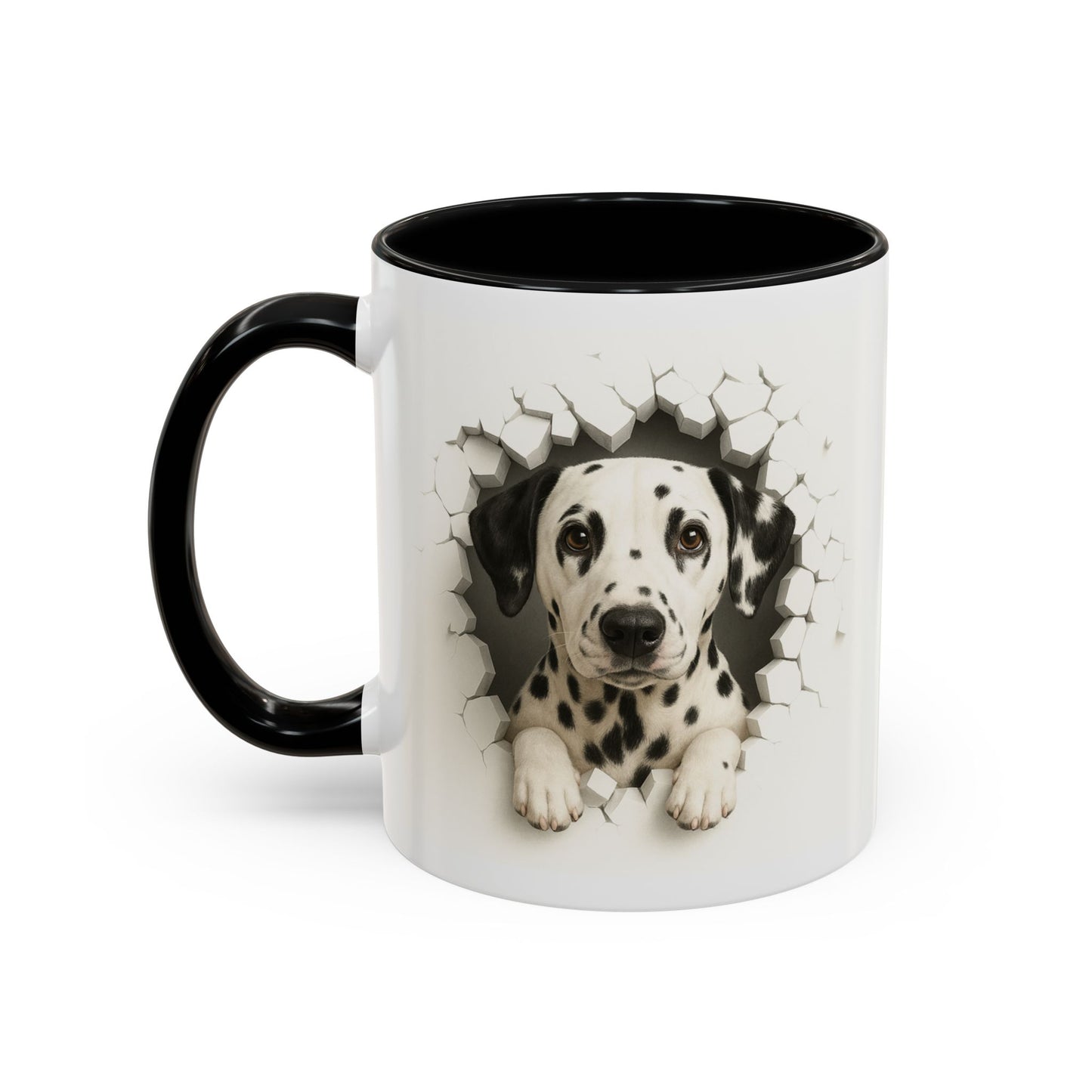 Dalmatian Peekaboo Accent Coffee Mug - Cute Dog Lover Gift (11/15oz)