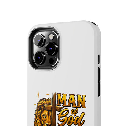 Man of God Lion Phone Case — ‘Man of God’ Christian Protector Dad Gift