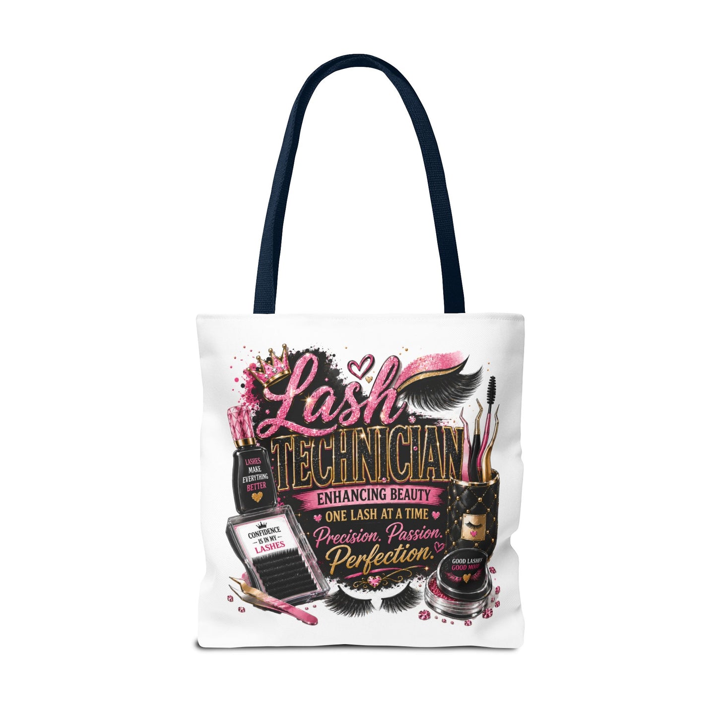 Lash Technician Tote Bag — Glam Beauty Artist Gift, ‘Lash Technician: Enhancing Beauty’ Design