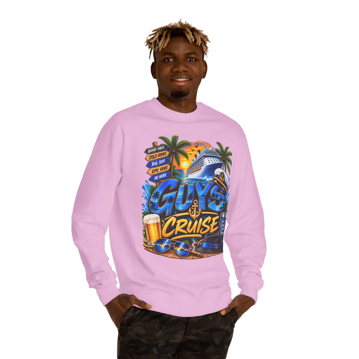Guys Cruise Sweatshirt — Men’s Vacation Cruise Crewneck
