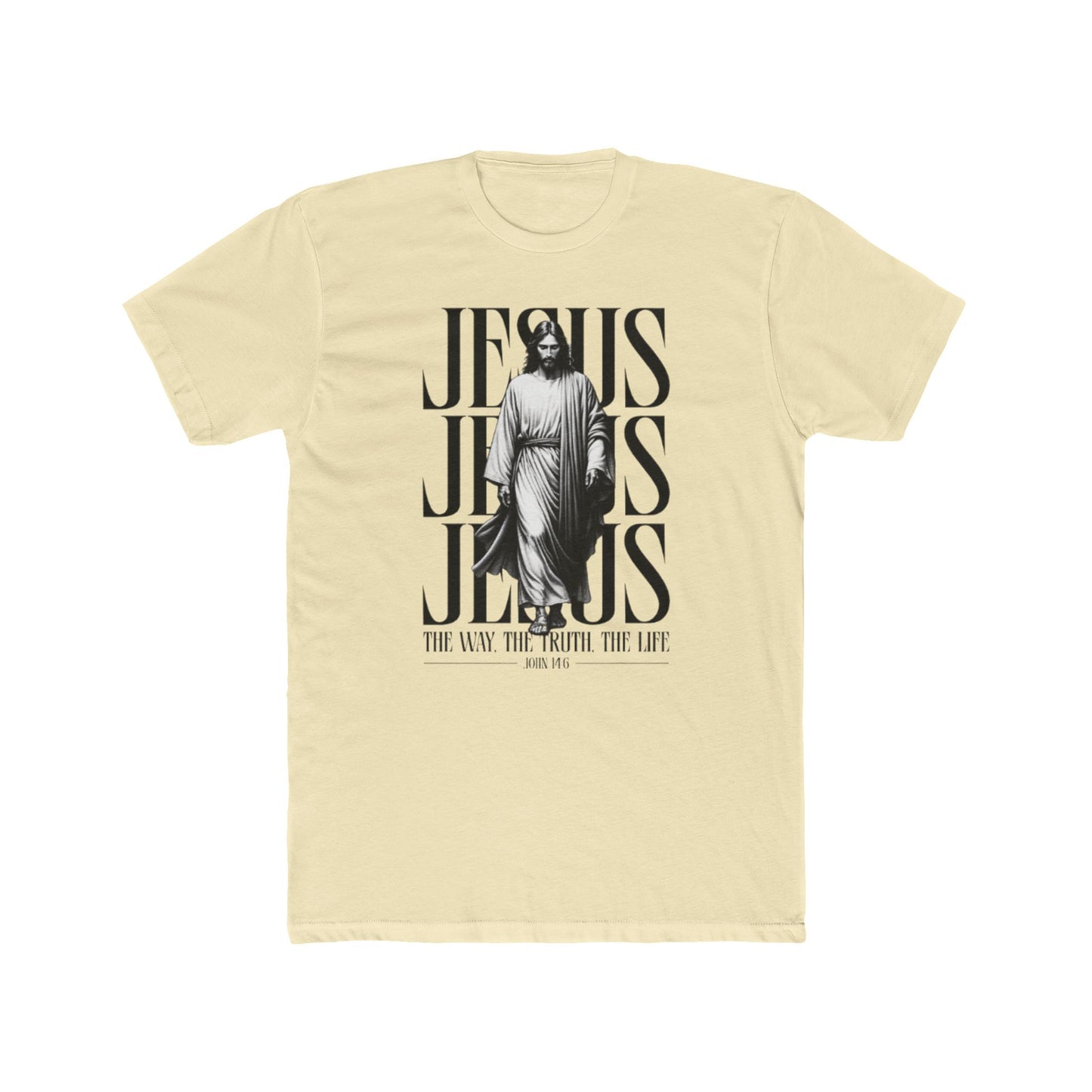 Jesus Typography Graphic Tee — "The Way The Truth The Life" Christian T‑Shirt