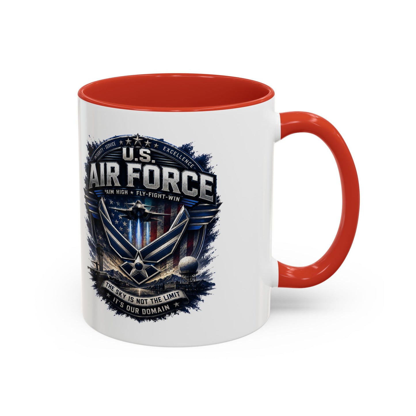 U.S. Air Force Accent Coffee Mug — Military Emblem 11/15oz