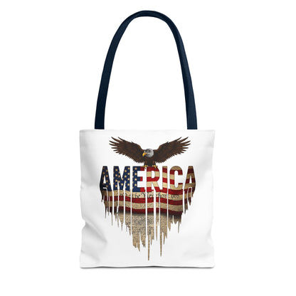 America Eagle Flag Tote Bag – Patriotic USA Canvas Tote