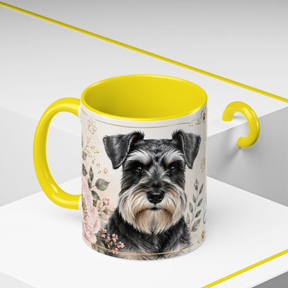 Miniature Schnauzer Coffee Mug — "Life Is Better With a Miniature Schnauzer" Accent Ceramic Mug