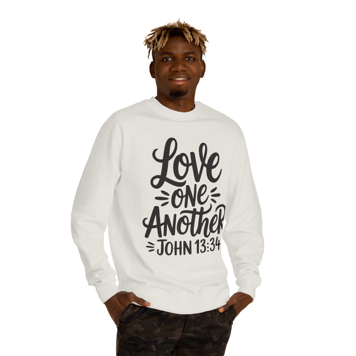 Love One Another Sweatshirt — John 13:34 Christian Crewneck