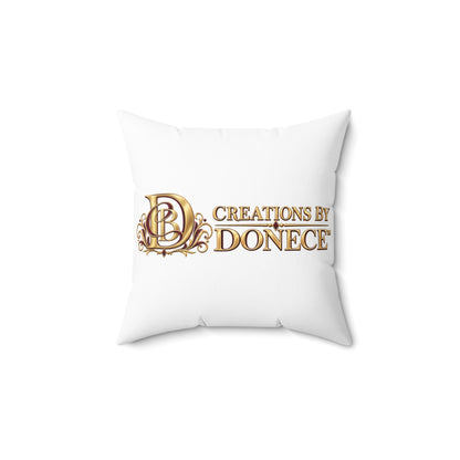 Creations By Donece Decorative Throw Pillow — Gold Logo Accent