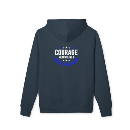 Courage Means Being a Backbreaker Hoodie — Motivational Graphic Pullover