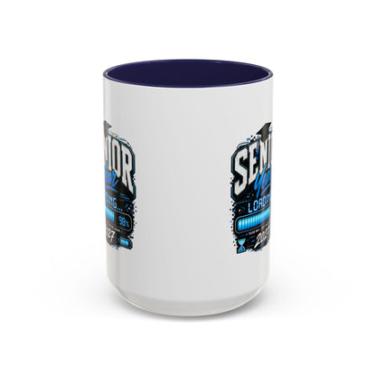 Senior Year Loading 2027 Accent Coffee Mug — Graduation Gift Cup (11/15oz)