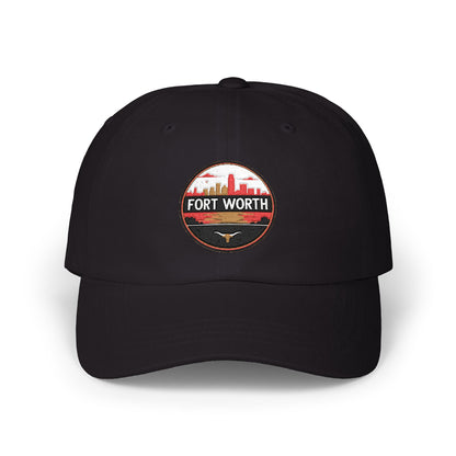 Fort Worth Skyline Dad Cap – Vintage Round Patch Hat