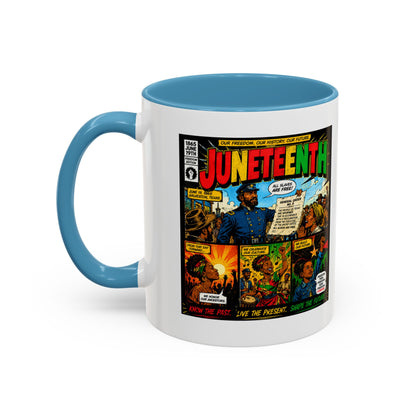 Juneteenth Comic Art Coffee Mug — Celebratory Black History Accent Mug